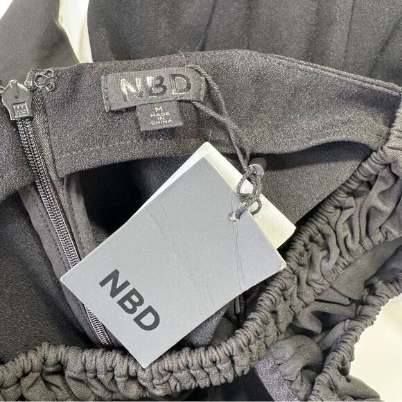 NEW NBD Revolve Carlota Carlotta Mini Dress Black Size Medium - Picture 5 of 7